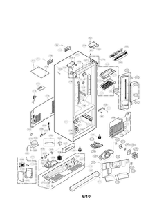 Case Parts Diagram and Parts List for LFC25776SW 00 LG Refrigerator