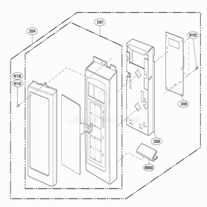 Part Location Diagram of 383EW1A042B LG PARTS ASSEMBLY