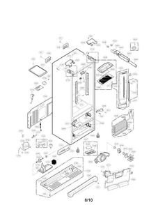 Case Parts Diagram and Parts List for LMX25985ST02  LG Refrigerator