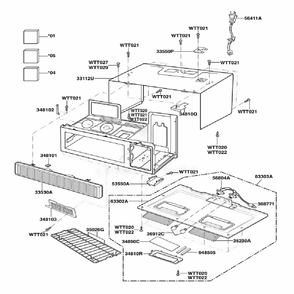 Oven Cavity Parts Diagram and Parts List for JMV9118AAB ABKEJEN LG Range