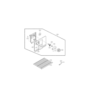 Freezer Diagram and Parts List for LTC22350WH 00 LG Refrigerator