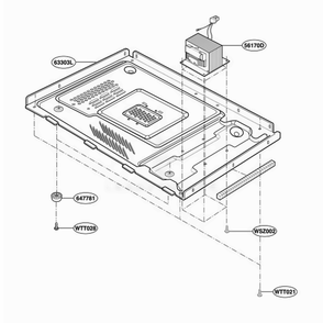 Base Plate Parts Diagram and Parts List for MA1101WRV MWEGSE LG Wall Oven