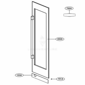 Part Location Diagram of MFT63706301 LG NAME PLATE