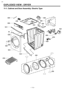 Diagram 2 Diagram and Parts List for W3S1CVK2WVS ABWEEUS LG Washer
