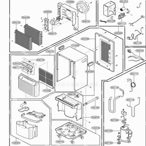 Main Diagram and Parts List for BHD652 AWGAHCI LG Air Conditioner