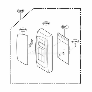 Control Panel Parts Diagram and Parts List for M150TC HMWQCUR LG Range