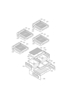 Refrigerator Parts Diagram and Parts List for LFX25973ST 03 LG Refrigerator