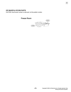 Ice Maker And Ice Bin Parts Diagram and Parts List for GR-G27ANSNM ASTCNAA LG Refrigerator