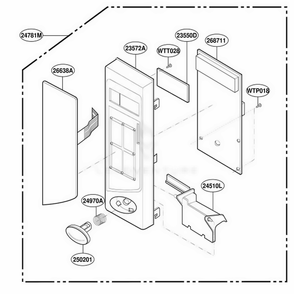 Controller Parts Diagram and Parts List for 69252 MWESEA LG Range