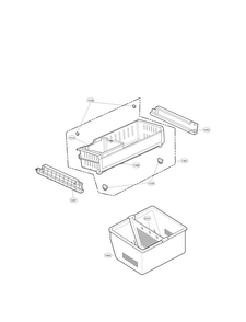 Freezer Parts Diagram and Parts List for LFX25973ST 03 LG Refrigerator