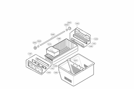 Freezer Parts Diagram and Parts List for 79571602013  Kenmore Refrigerator