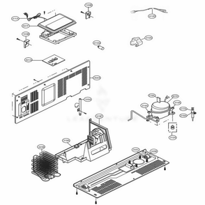 Machine Compartment Diagram and Parts List for 51867 ASBCSE3 LG Refrigerator