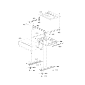 Drawer Diagram and Parts List for LRG4115ST 00 LG Range