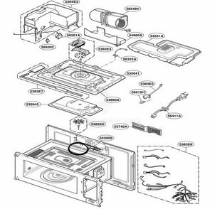 Interior Parts 2 Diagram and Parts List for JVM1490WD AWHEGEU LG Range