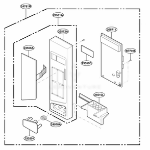 Part Location Diagram of 6871W1S068N LG PWB(PCB) ASSEMBLY,SU