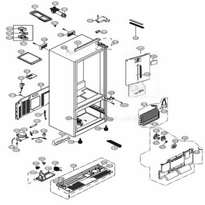 Part Location Diagram of ABQ75822439 LG CASE ASSEMBLY,DISPLAY