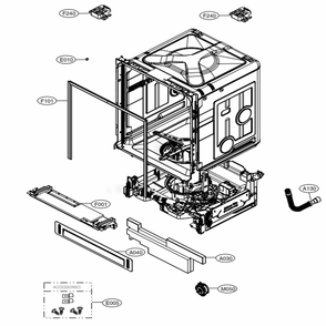 Main Diagram and Parts List for LDT7797BD ABDEEUS LG Dishwasher
