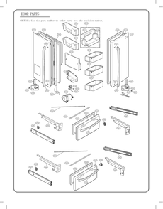 Door Parts Diagram and Parts List for GC-L28ANSXP ASTCSE4 LG Refrigerator