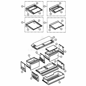 Refrigerator Parts Diagram and Parts List for 75043 ASTCSE0 LG Refrigerator