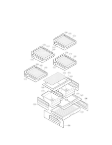 Refrigerator Parts Diagram and Parts List for LFX25961AL02  LG Refrigerator