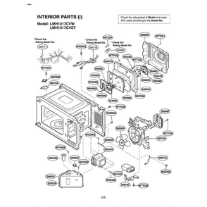 Section 4 Diagram and Parts List for LMH1017CVST AS1ELGA LG Microwave Oven Combo