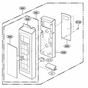 Controller Parts Diagram and Parts List for MMV6178AAS AS1EMTG LG Wall Oven