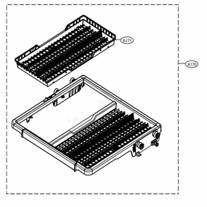 3rd Rack Assembly Diagram and Parts List for LDT7797BD ABDEEUS LG Dishwasher