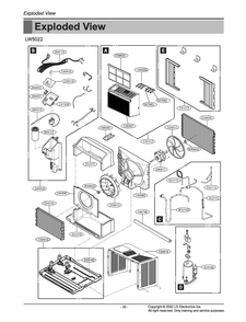 Diagram 1 Diagram and Parts List for W4NC05SNFAP AT1AHDP LG Air Conditioner