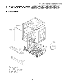 Diagram 6 Diagram and Parts List for DUA513FT ASTESNA LG Dishwasher