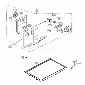 Freezer Parts Diagram and Parts List for LTCS24223S ASTCNA2 LG Refrigerator
