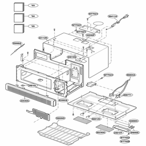 Oven Cavity Parts Diagram and Parts List for KHMC107EBLO BKEKAD LG Range