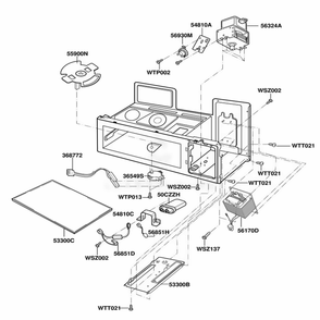 Interior Parts 1 Diagram and Parts List for JMV9118AAW AWHEJEN LG Range