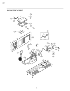 Machine Compartment Diagram and Parts List for GM-J227NKXM ASBCNA0 LG Refrigerator
