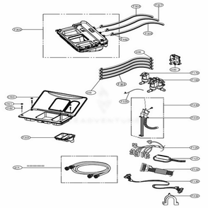 Part Location Diagram of 5220FR2006W LG Inlet Valve Assembly