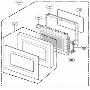 Part Location Diagram of 383EW0A028F LG DOOR PANEL ASSEMBLY