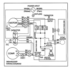 Wiring Diagram Diagram and Parts List for WG1000R  LG Air Conditioner