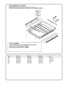 Customchill Parts Diagram and Parts List for GR-L31GHSXM ASTCSE1 LG Refrigerator