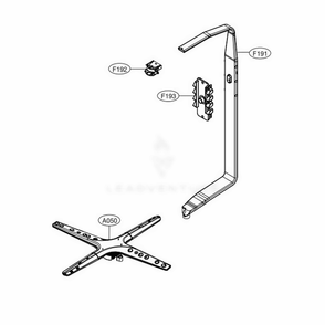 Water Guide Assembly Diagram and Parts List for 14307 ABDESEU LG Dishwasher