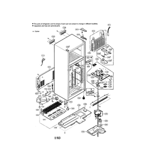 Part Location Diagram of 5006JA3055E LG Cap,Hinge