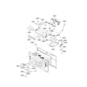 Interior Two Diagram and Parts List for LMV2031BD 00 LG Microwave