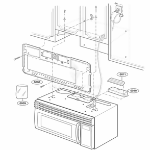 Installation Parts Diagram and Parts List for JMV8196ACS ASBEJEC LG Range