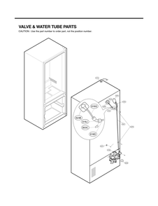 Valve And Water Tube Parts Diagram and Parts List for GC-L21AVSP ASTCNA2 LG Refrigerator