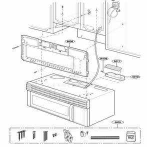 Installation Parts Diagram and Parts List for 62644 ABSESEA LG Range