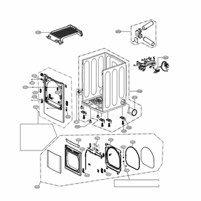 Cabinet And Door Assembly: Electric Type Diagram and Parts List for DLEY1701VE ASSEEUS LG Dryer