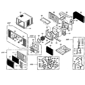 Cabinet Diagram and Parts List for HBLG18H  LG Air Conditioner