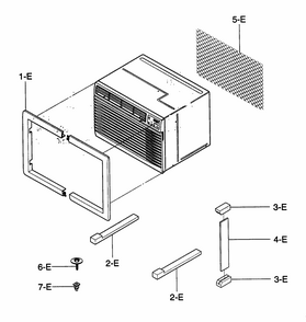 Installation Kit Assy Diagram and Parts List for 58073093300  Kenmore Air Conditioner