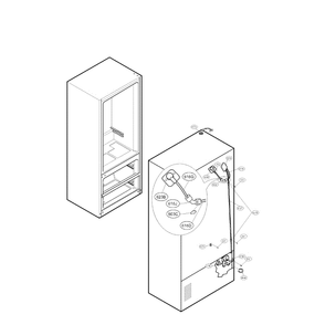 Ice And Water Diagram and Parts List for LFX28977SW 00 LG Refrigerator