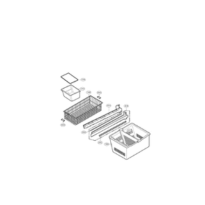 Freezer Diagram and Parts List for LMX25981SW 00 LG Refrigerator