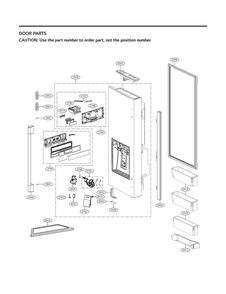 Door Parts 1 Diagram and Parts List for GR-J248FSYM ASTCNA1 LG Refrigerator