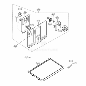 Freezer Parts Diagram and Parts List for 79432 ASWCSE3 LG Refrigerator